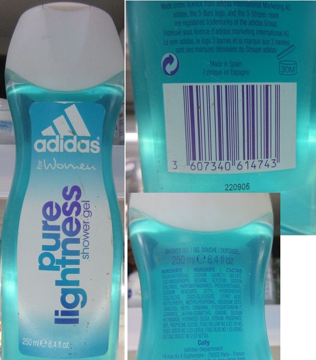 Adidas, for Women, pure lightness, shower gel číslo šarže/ sp. do: 220905