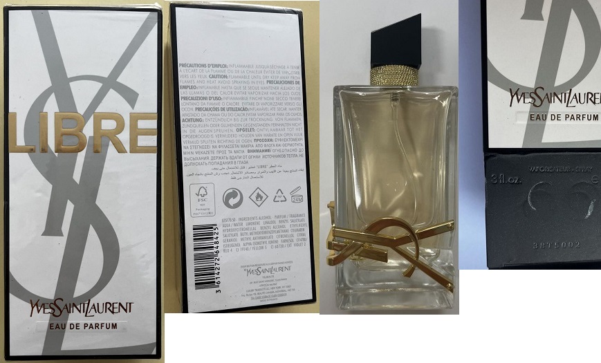 Nebezpečný výrobek - PADĚLEK: parfémová voda LIBRE, YSL, YVES SAINT LAURENT, EAU DE PARFUM