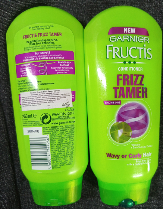GARNIER FRUCTIS, CONDITIONER, FRIZZ TAMER číslo šarže/ sp. do: 26M406, 44936
