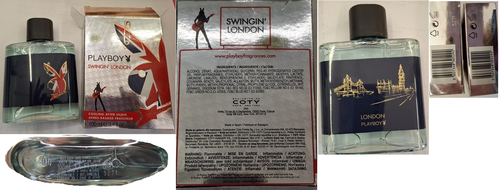 PLAYBOY SWINGIN´LONDON, COOLING AFTER SHAVE číslo šarže/ sp. do: 5271