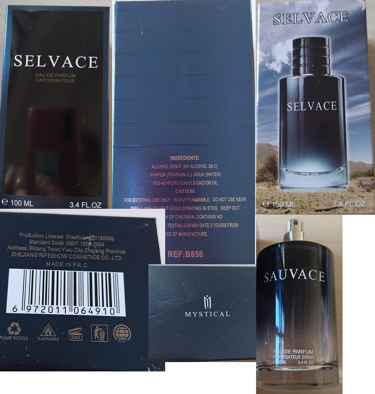 SELVACE, MYSTICAL, EAU DE PARFUM VAPORISATEUR číslo šarže/ sp. do: REF: B856, MFD: 2023/09/26, EXP: 2028/09/25